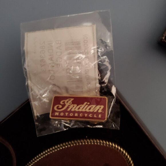 Vintage Indian Motorcycle Genuine Leather Ponytail Holder Charm main image 4